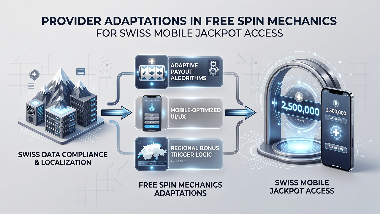 Mobile interface showing adapted free spin mechanics leading to Swiss jackpot access